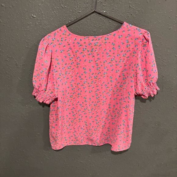 Shein Coral Floral Blouse - Picture 5 of 5